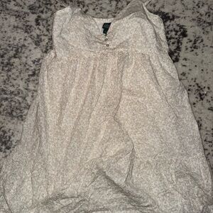 Wild Fable Beige Floral Button-Down Top